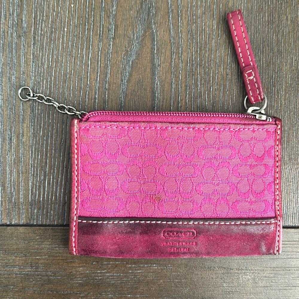Vintage Coach Signature Keychain Cardholder